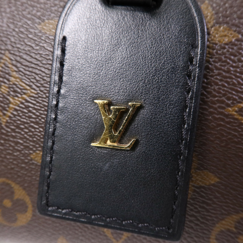 LOUIS VUITTON Monogram Petite Malle Souple金扣手挽肩背兩用袋棕色-7