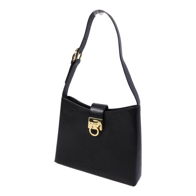 Salvatore Ferragamo 牛皮皮革Gancini金扣肩背袋-2