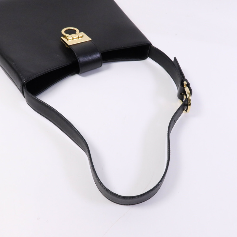 Salvatore Ferragamo 牛皮皮革Gancini金扣肩背袋-7