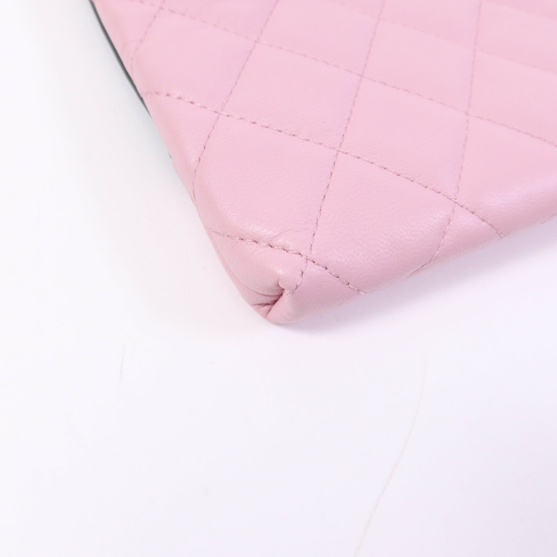 CHANEL 牛皮/羊皮皮革Clutch銀扣手拿包-10