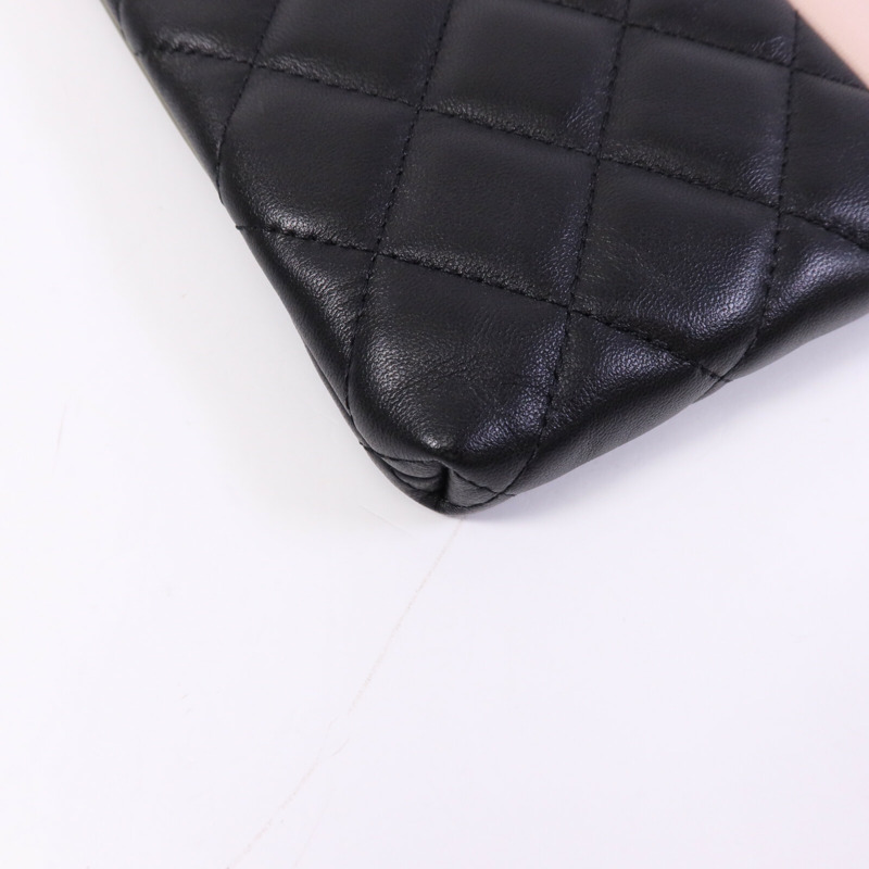 CHANEL 牛皮/羊皮皮革Clutch銀扣手拿包-12