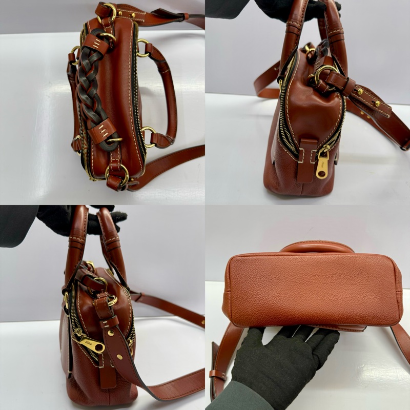 克蘿伊 CHLOE DARIA 編織提把小牛皮手提斜背包-3