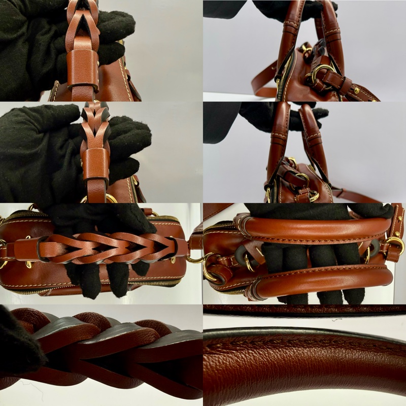 克蘿伊 CHLOE DARIA 編織提把小牛皮手提斜背包-5