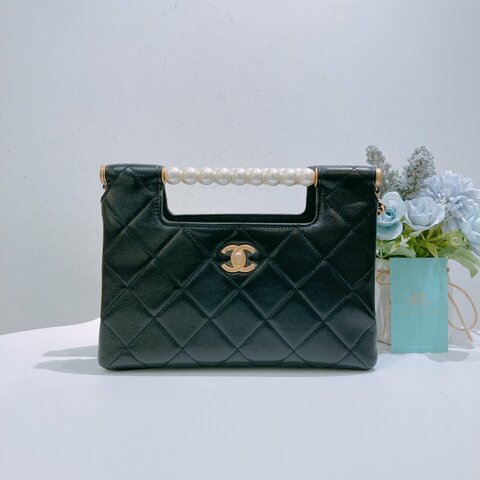 TW4787 Chanel 香奈兒 小號 珍珠手柄 單肩袋AS5413 Small Shopping Bag With Pearl Handle