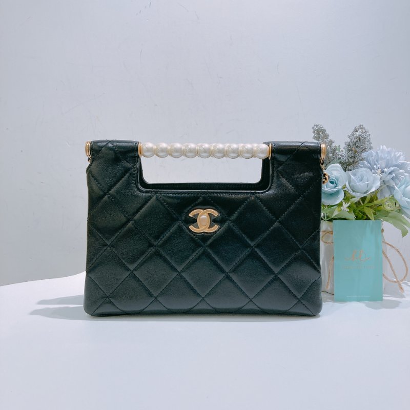 TW4787 Chanel 香奈兒 小號 珍珠手柄 單肩袋AS5413 Small Shopping Bag With Pearl Handle-0