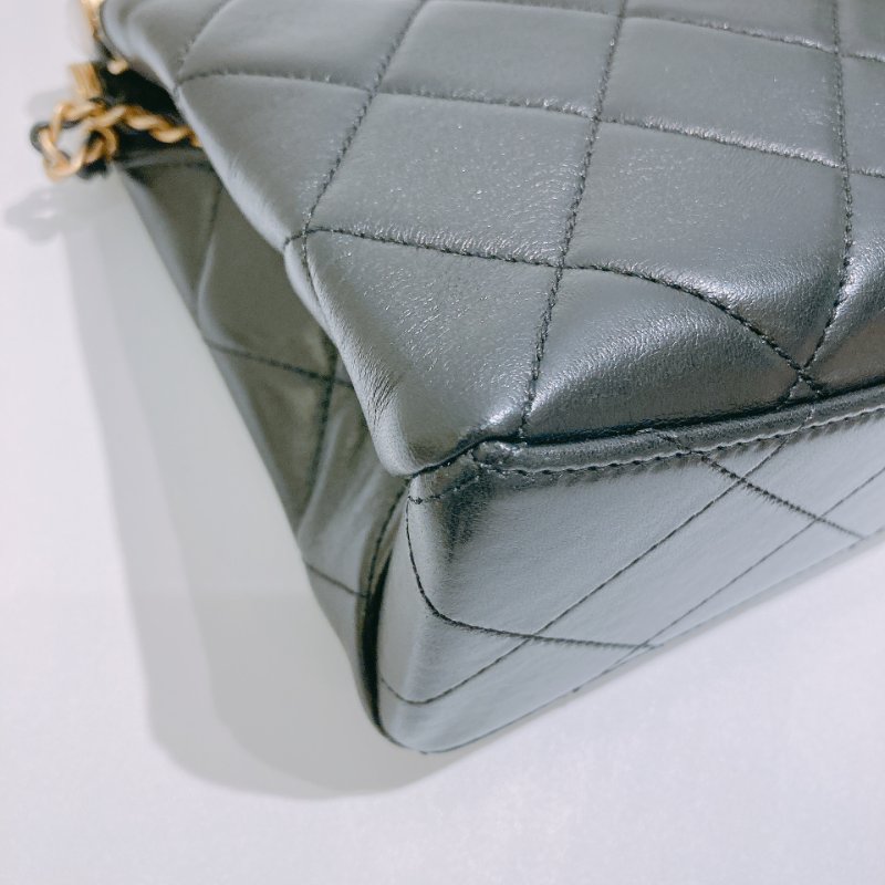 TW4787 Chanel 香奈兒 小號 珍珠手柄 單肩袋AS5413 Small Shopping Bag With Pearl Handle-7