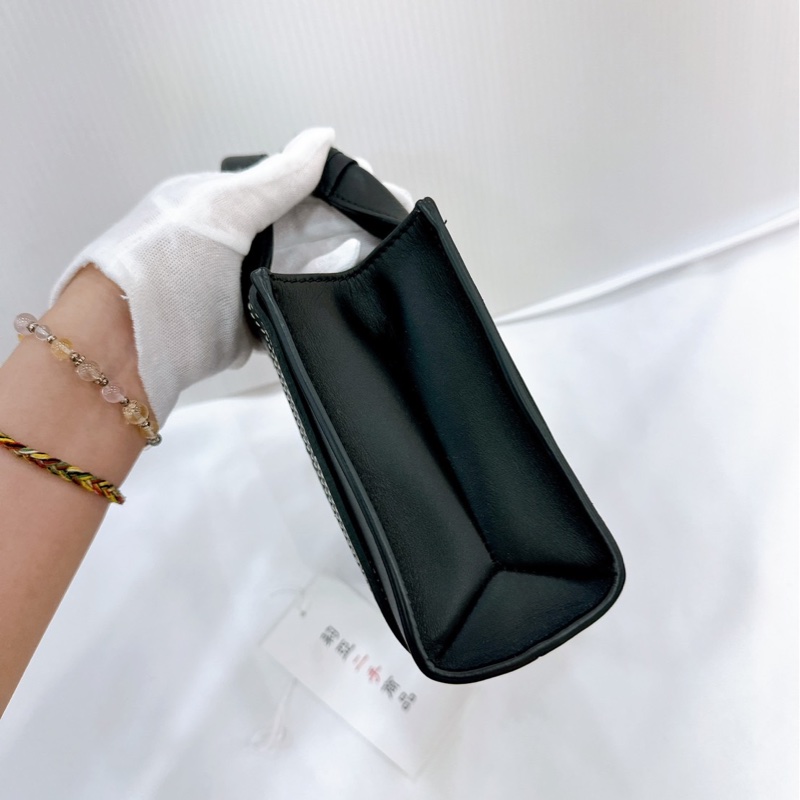 莉亞精品♡ Chloe mini woody 黑皮革 二手美包-7