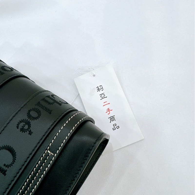 莉亞精品♡ Chloe mini woody 黑皮革 二手美包-9