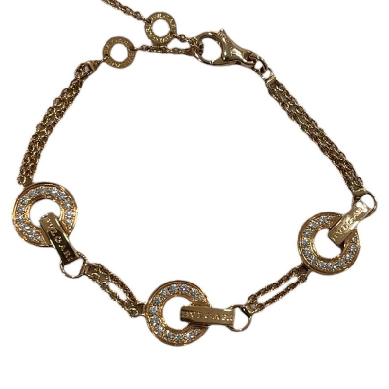 BVLGARI 寶格麗 357314 BVLGARI BVLGARI 三圈鑽石玫瑰金手環 K18PG-0