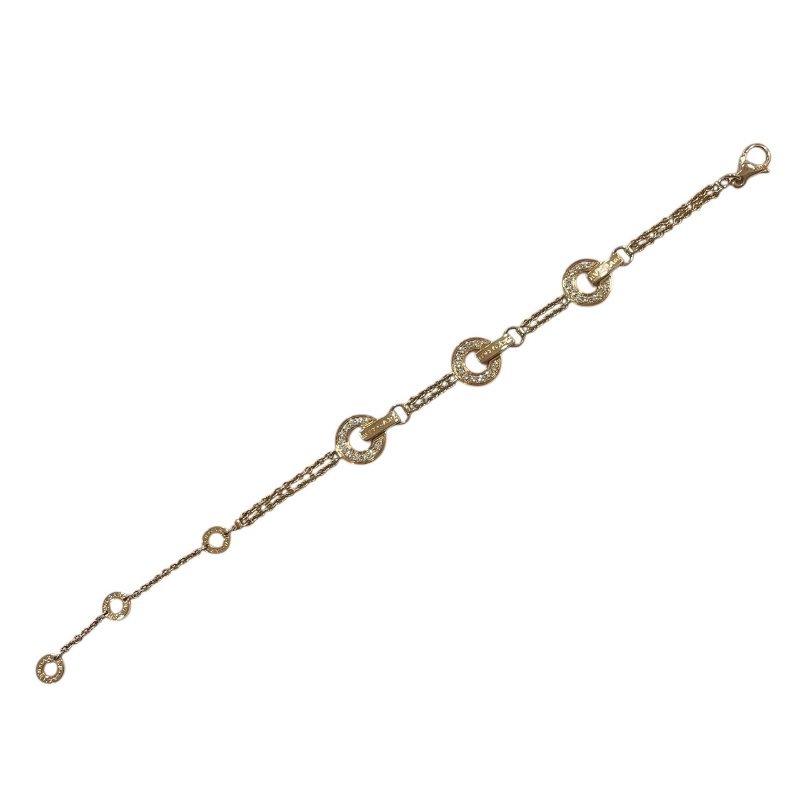 BVLGARI 寶格麗 357314 BVLGARI BVLGARI 三圈鑽石玫瑰金手環 K18PG-1