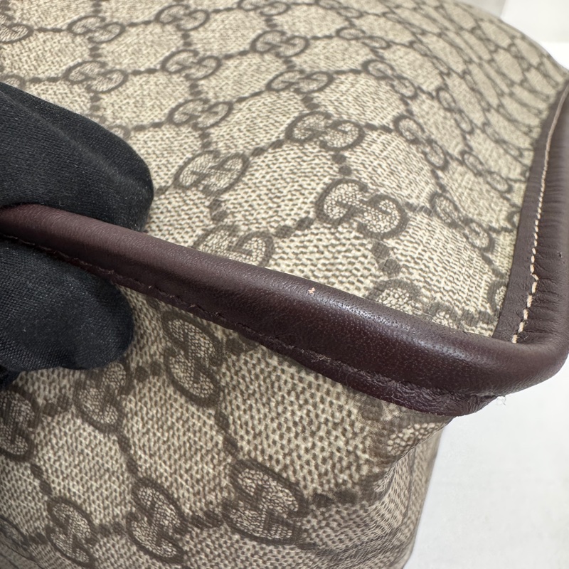 Gucci 古馳 GG supreme 帆布公事包 中古 二手 vintage 狀態良好-18