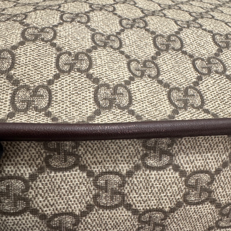 Gucci 古馳 GG supreme 帆布公事包 中古 二手 vintage 狀態良好-19