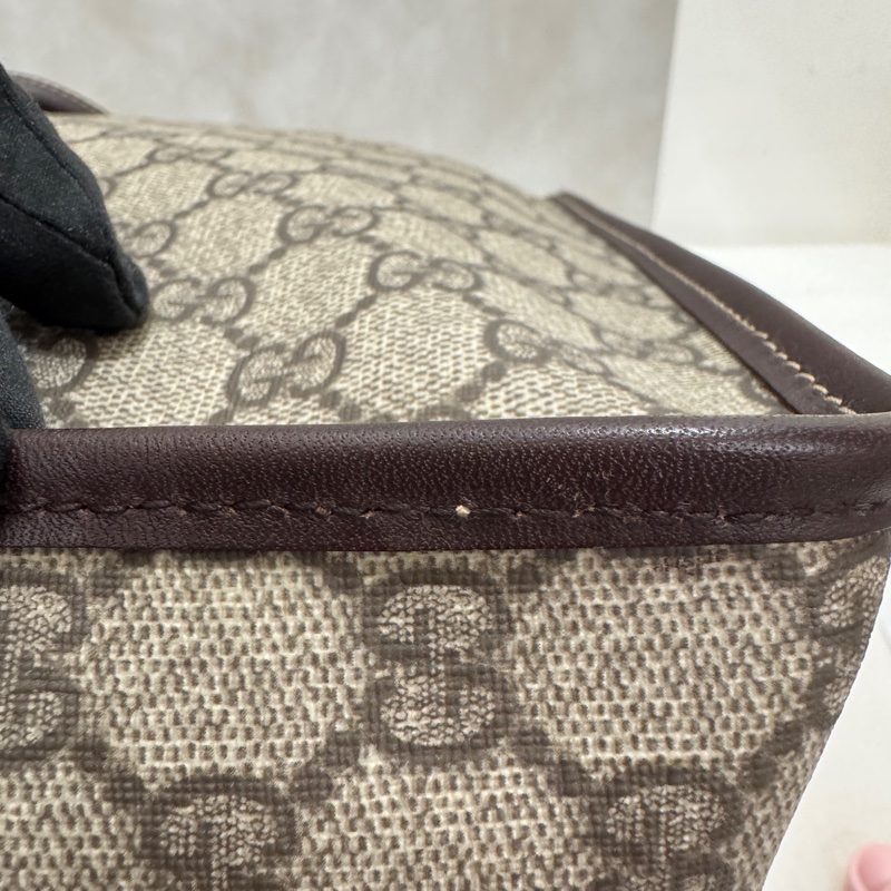 Gucci 古馳 GG supreme 帆布公事包 中古 二手 vintage 狀態良好-20