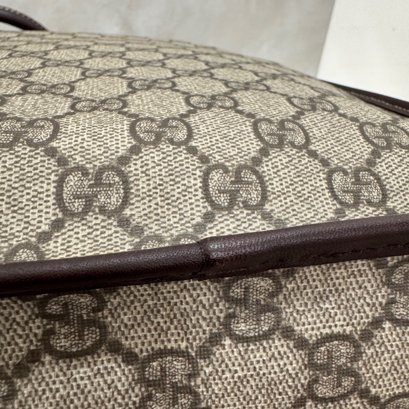 Gucci 古馳 GG supreme 帆布公事包 中古 二手 vintage 狀態良好-21