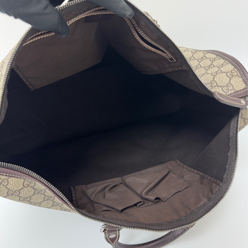 Gucci 古馳 GG supreme 帆布公事包 中古 二手 vintage 狀態良好-23