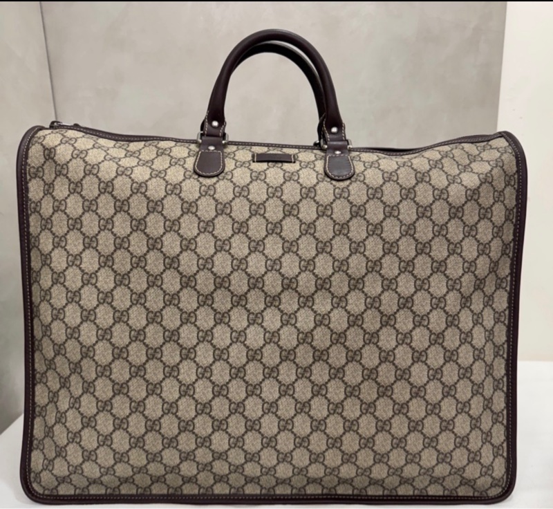 Gucci 古馳 GG supreme 帆布公事包 中古 二手 vintage 狀態良好-3