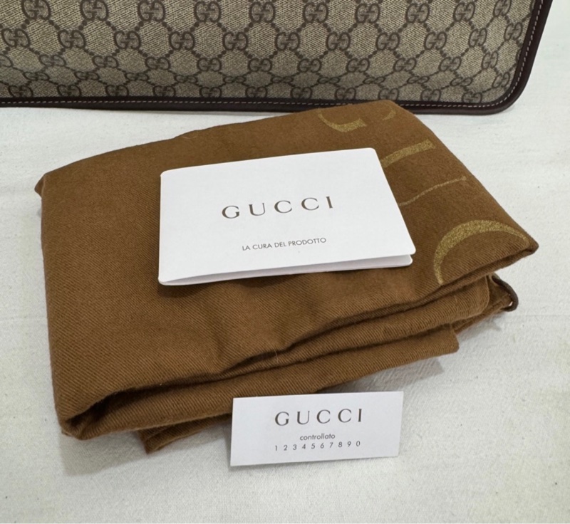 Gucci 古馳 GG supreme 帆布公事包 中古 二手 vintage 狀態良好-4