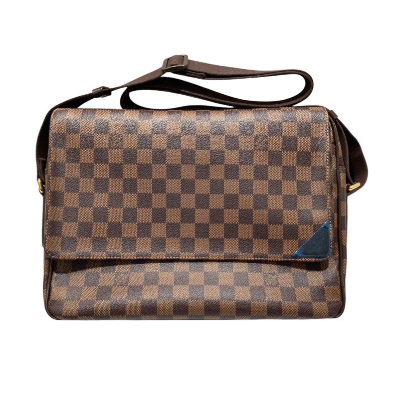 LOUIS VUITTON 路易威登 M12142 SHELTON MM 側背包 PVC帆布 棋盤格 棕色 金釦-0