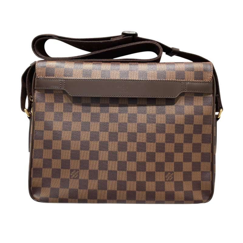 LOUIS VUITTON 路易威登 M12142 SHELTON MM 側背包 PVC帆布 棋盤格 棕色 金釦-1
