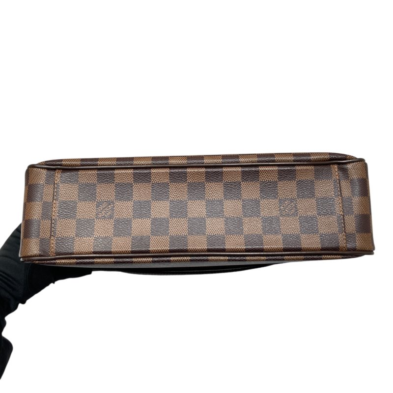 LOUIS VUITTON 路易威登 M12142 SHELTON MM 側背包 PVC帆布 棋盤格 棕色 金釦-4