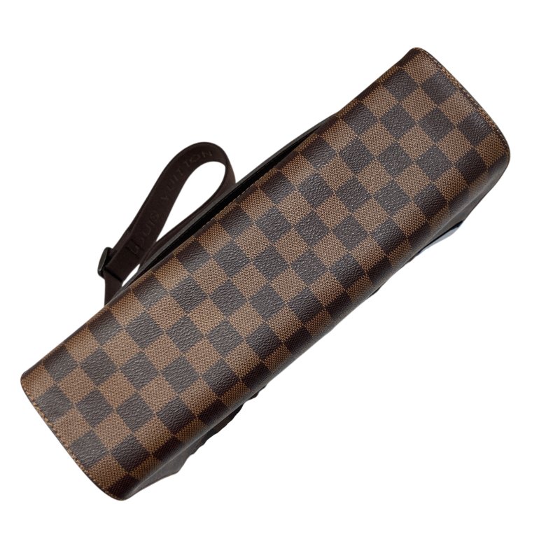 LOUIS VUITTON 路易威登 M12142 SHELTON MM 側背包 PVC帆布 棋盤格 棕色 金釦-5