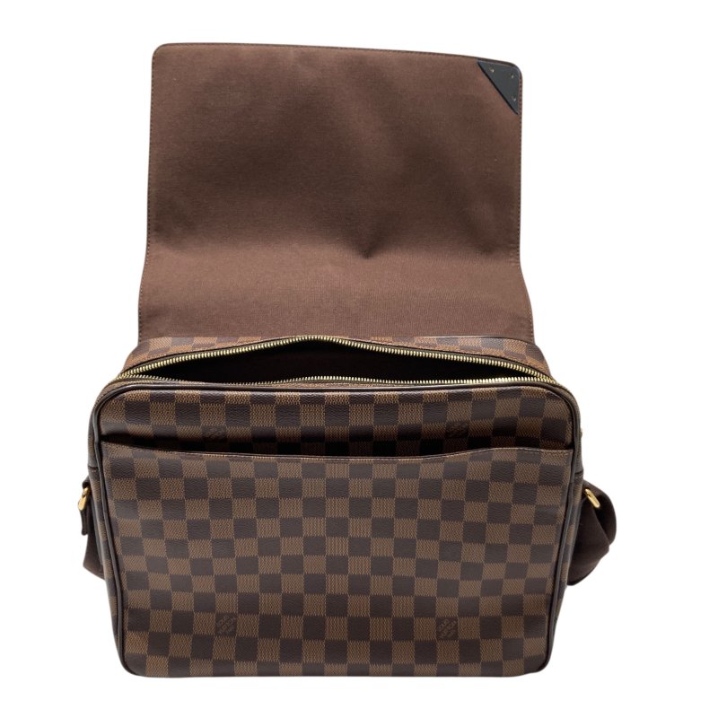 LOUIS VUITTON 路易威登 M12142 SHELTON MM 側背包 PVC帆布 棋盤格 棕色 金釦-6