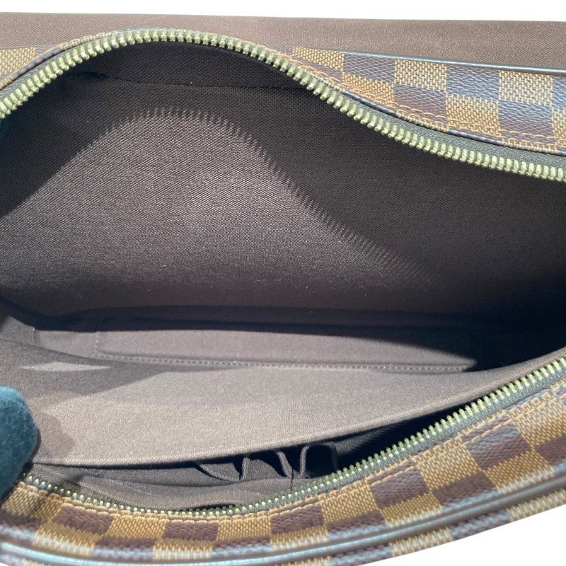 LOUIS VUITTON 路易威登 M12142 SHELTON MM 側背包 PVC帆布 棋盤格 棕色 金釦-7