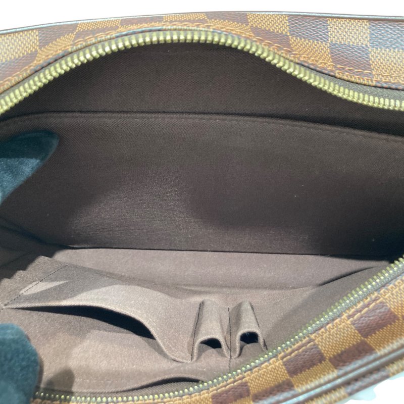 LOUIS VUITTON 路易威登 M12142 SHELTON MM 側背包 PVC帆布 棋盤格 棕色 金釦-9