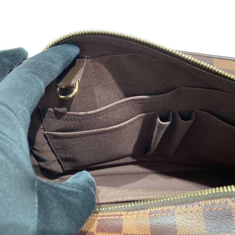 LOUIS VUITTON 路易威登 M12142 SHELTON MM 側背包 PVC帆布 棋盤格 棕色 金釦-10
