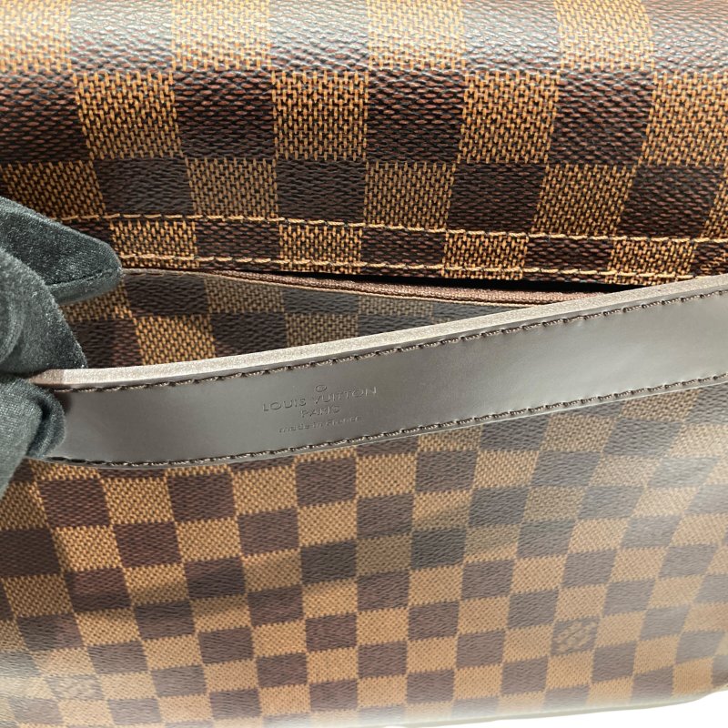 LOUIS VUITTON 路易威登 M12142 SHELTON MM 側背包 PVC帆布 棋盤格 棕色 金釦-12