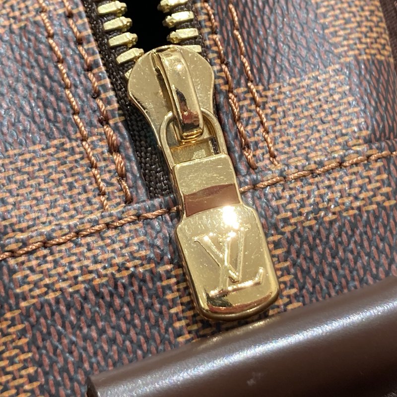 LOUIS VUITTON 路易威登 M12142 SHELTON MM 側背包 PVC帆布 棋盤格 棕色 金釦-18