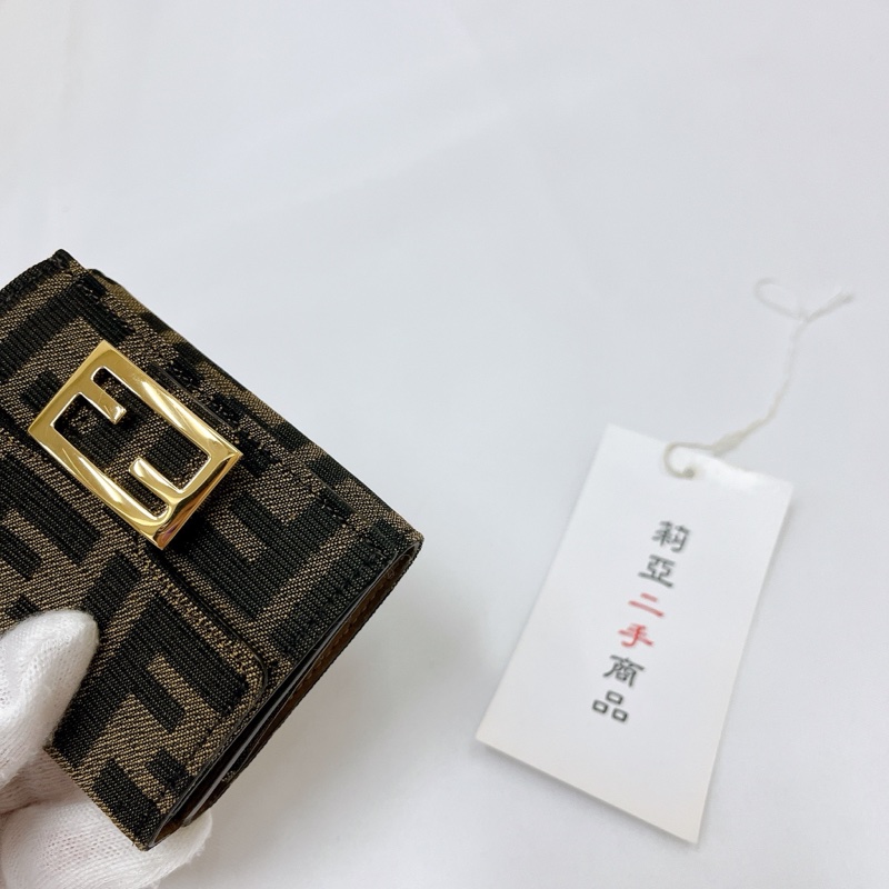 莉亞精品♡ Fendi 老花零錢短夾 二手美夾-15
