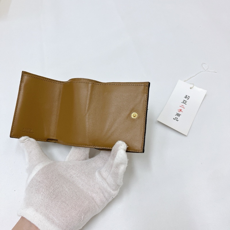 莉亞精品♡ Fendi 老花零錢短夾 二手美夾-16
