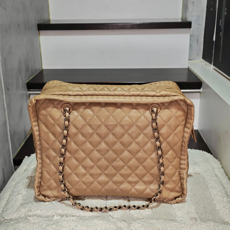 ChanelVintage 牛皮保齡球托特包-1