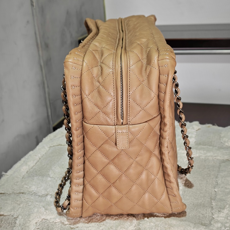 ChanelVintage 牛皮保齡球托特包-3