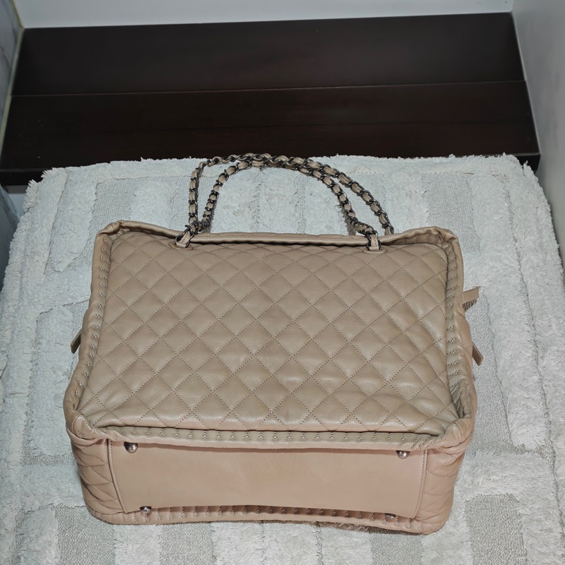 ChanelVintage 牛皮保齡球托特包-5