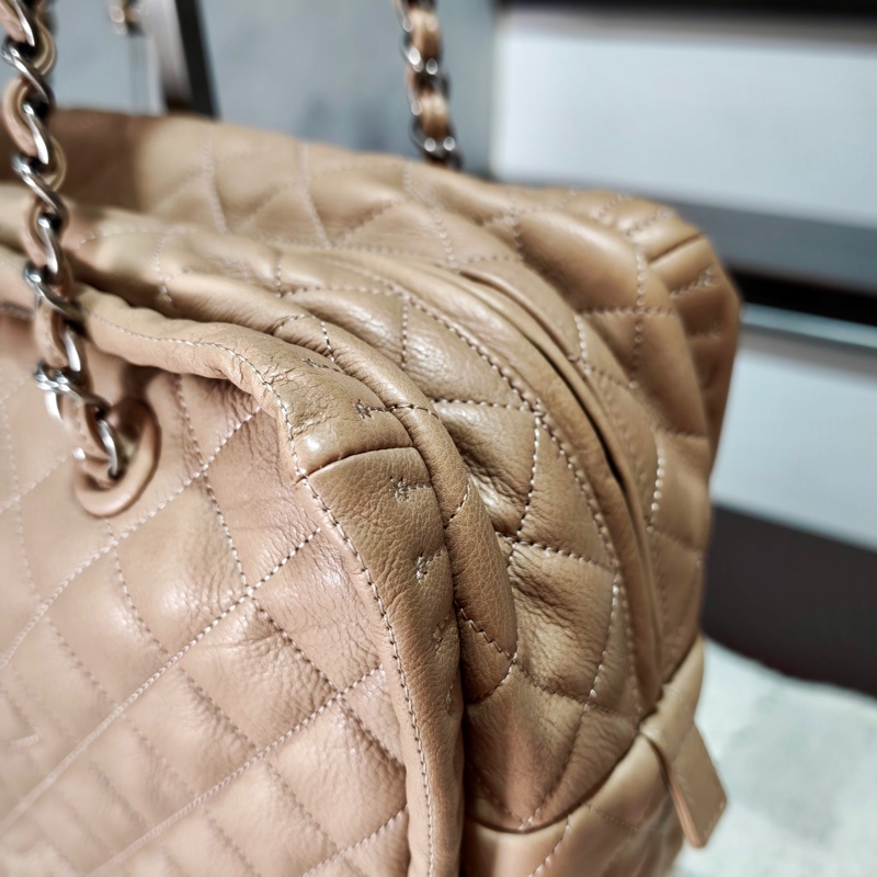 ChanelVintage 牛皮保齡球托特包-8