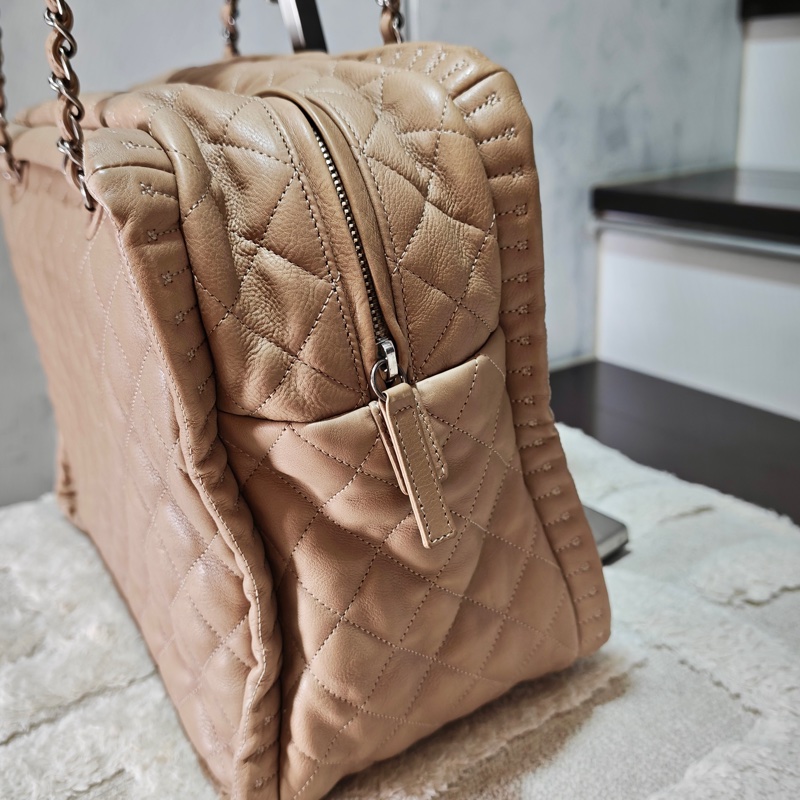 ChanelVintage 牛皮保齡球托特包-22