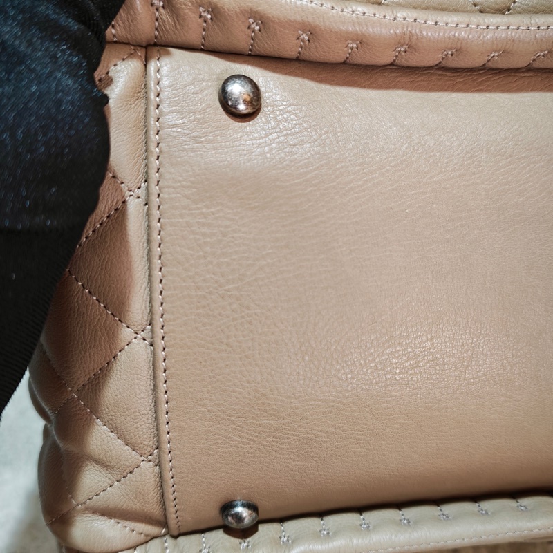 ChanelVintage 牛皮保齡球托特包-35