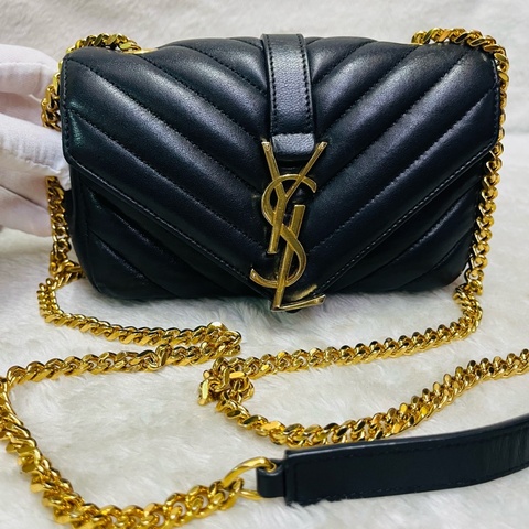 YSL 黑金流蘇包/斜背包/手機包