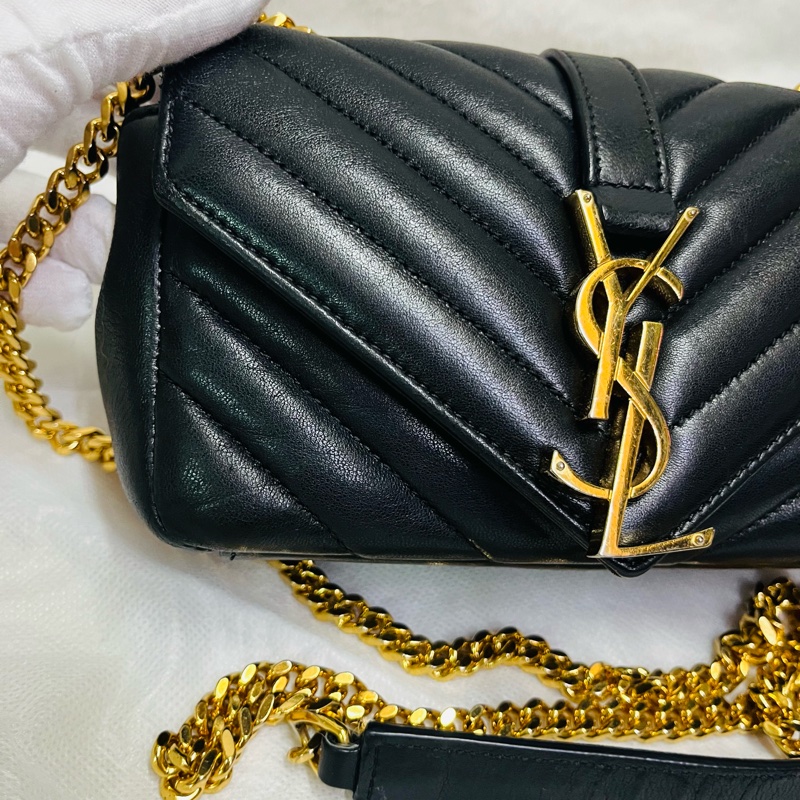 YSL 黑金流蘇包/斜背包/手機包-2