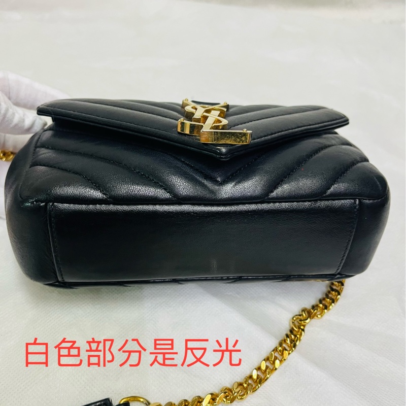 YSL 黑金流蘇包/斜背包/手機包-5
