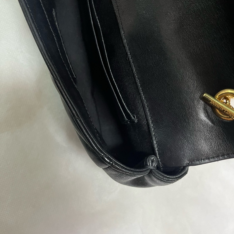 YSL 黑金流蘇包/斜背包/手機包-17