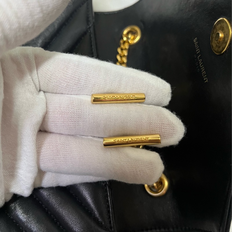 YSL 黑金流蘇包/斜背包/手機包-19