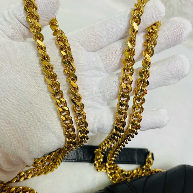 YSL 黑金流蘇包/斜背包/手機包-22