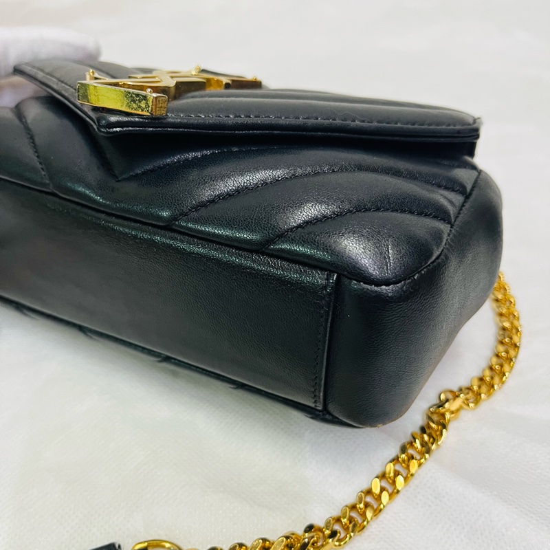 YSL 黑金流蘇包/斜背包/手機包-29