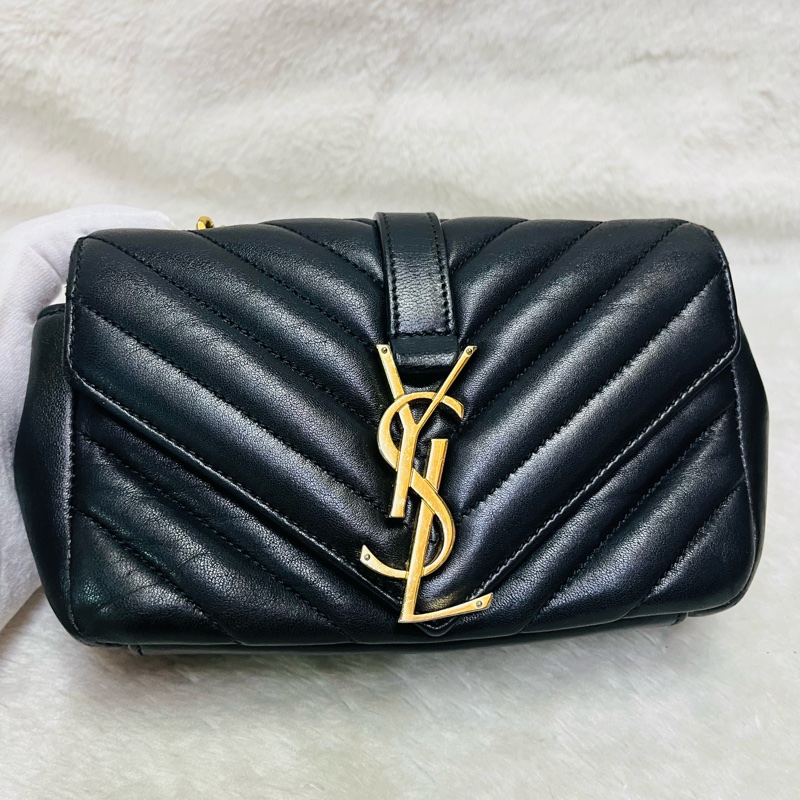 YSL 黑金流蘇包/斜背包/手機包-36