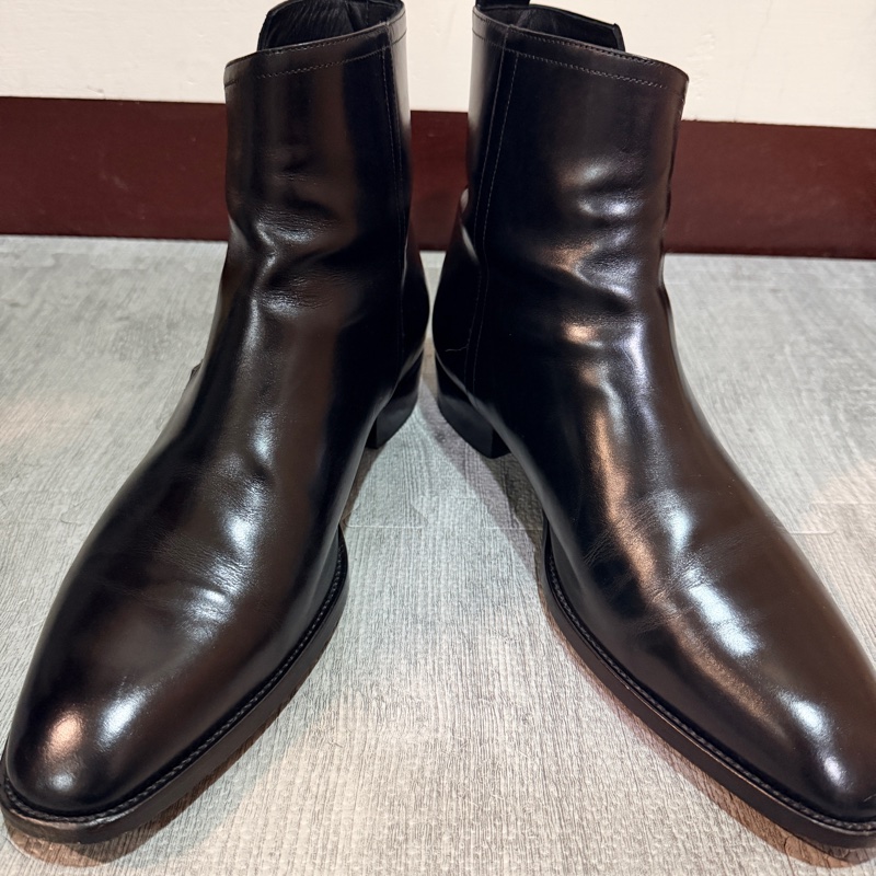 Saint Laurent Wyatt 拉鍊皮靴 Saint Laurent Black Wyatt Zip Boots-2