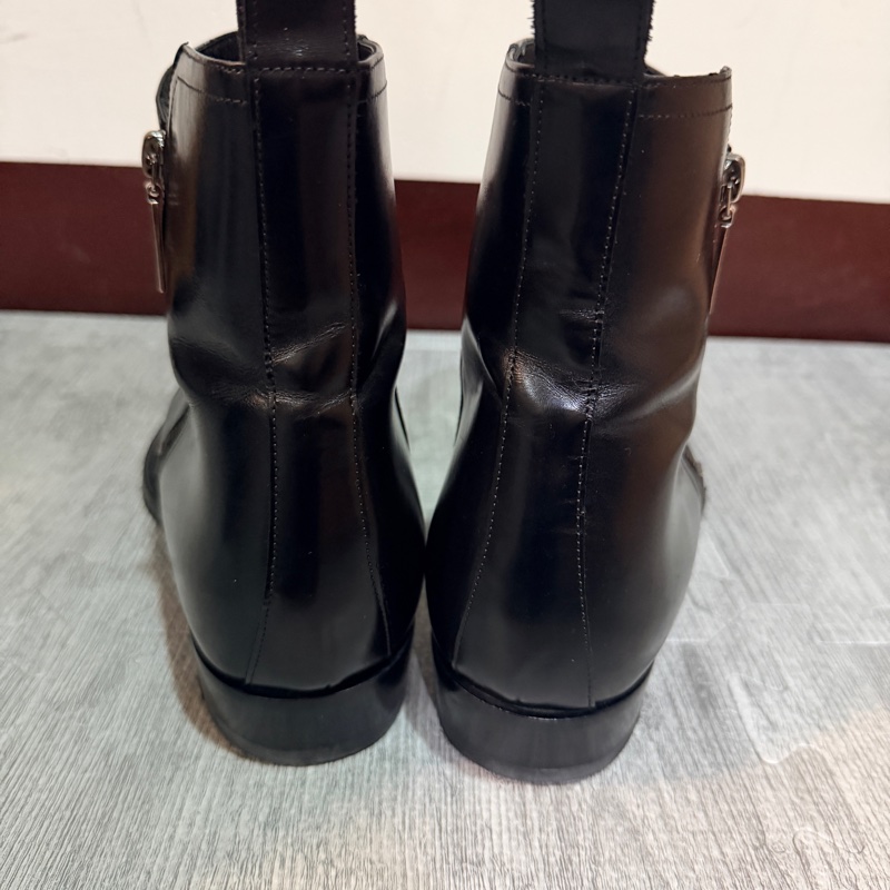 Saint Laurent Wyatt 拉鍊皮靴 Saint Laurent Black Wyatt Zip Boots-4