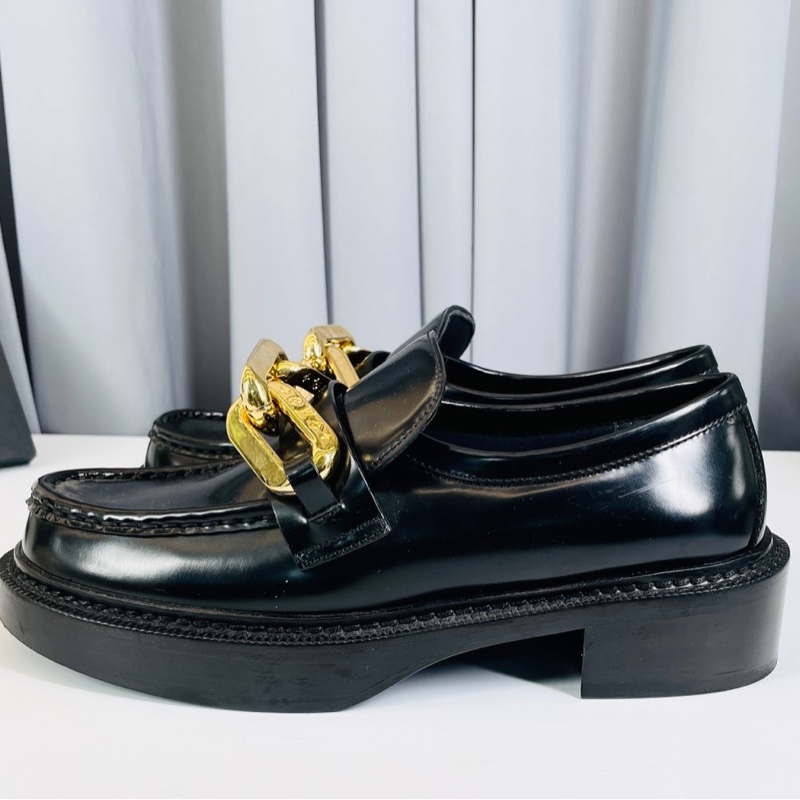 LV路易威登金屬粗鏈條樂福鞋 黑色 38碼 98新-1